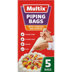 Photo of Multix Piping Bags 5 Bags & 3 Nozzles