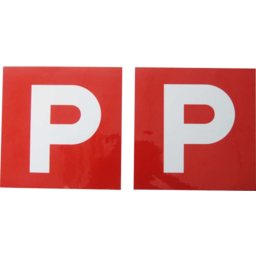 Photo of P Plate Red Magnetic 2pk