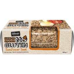 Photo of Olina's Bakehouse No Gluten Seeded Crackers Sunflower Seed 100g
