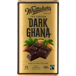 Photo of Whittakers 72% Cocoa Dark Ghana Chocolate Block 250g