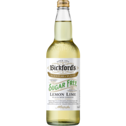 Photo of Bickfords Cordial Lemon Lime Sugar Free 750ml