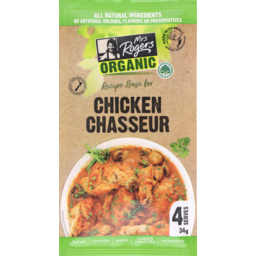 Photo of Mrs Rogers Organic Chicken Chasseur Recipe Base