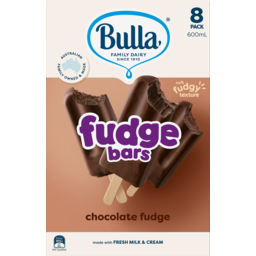 Photo of BULLA ICE CREAM BAR FUDGE CHOCOLATE