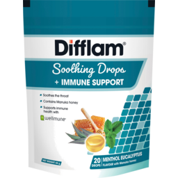 Photo of Difflam Menthol Eucalyptus Immune Support Soothing Drops 20 Pack