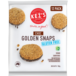 Photo of Kezs Kitchen Choc Golden Snaps Gluten Free 150g