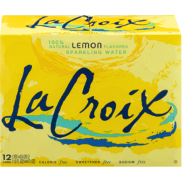 Photo of La Croix Sparkling Water Lemon Flavored - 12 Ct