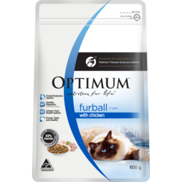 Photo of Optimum Furball 1+ Years With Chicken Dry Cat Food 800g