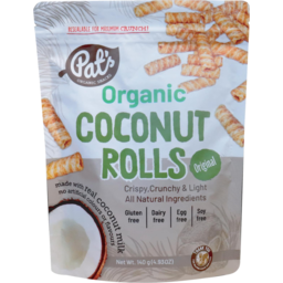 Photo of Pats Organic Snacks Original Coconut Rolls 140g
