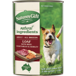 Photo of Nature's Gift Loaf Beef, Barley & Vegetables Adult Wet Dog Food 1.2kg 1.2kg