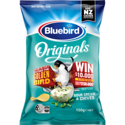 Photo of Bluebird Originals Potato Chips Sour Cream & Chives 150g