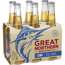Photo of Great Northern Zero Great Northern Brewing Co Non Alcoholic Beer Bottles Multipack