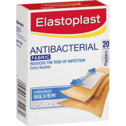 Photo of Elastoplast Antibacterial Fabric Silver Plasters 20 Pack