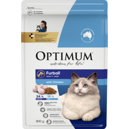Photo of Optimum Furball 1+ Years With Chicken Dry Cat Food