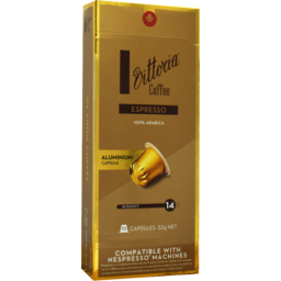 Photo of Vittoria Coffee Compatible* Espresso Capsules Intensity 14 's