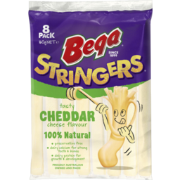 Photo of Bega Cheddar Cheese Stringers 8 Pack 160g
