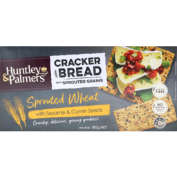 Photo of Huntley & Palmers Cracker Bread Sprouted Wheat Sesame & Cumin Seeds 180g