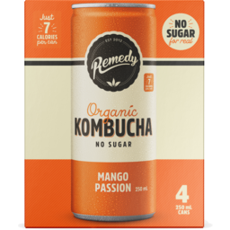 Photo of Remedy Kombucha Mango Passion 4x250ml