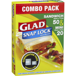 Photo of Glad Snaplock Sandwich Bag & Mini Bag Combo 70pk