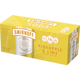 Photo of Smirnoff Soda Pineapple & Lime 10x330ml Cans