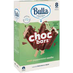 Photo of Bulla Choc Bars Mint Vanilla 8pk