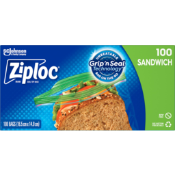 Photo of Sc Johnson Ziploc Sandwich Bags 100 Pack