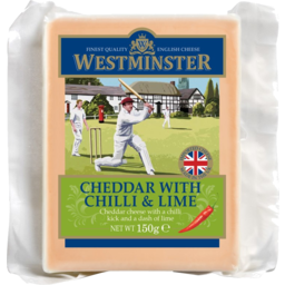 Photo of Westminister Chilli & Lime Cheddar Cheese 150g