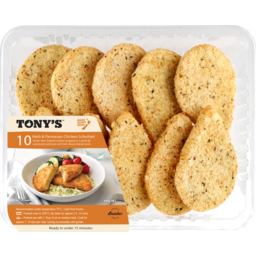 Photo of Tonys Schnitzel Chicken Herb & Parmesan 10 Pack 