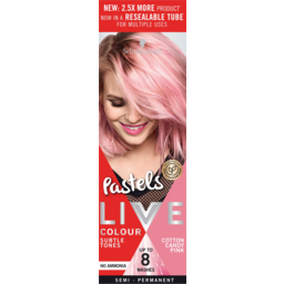 Photo of Schwarzkopf Live Colour Cotton Candy Pink Pastels 8 Washes Semi Permanent Hair Colour