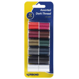 Photo of Korbond Poly Thread Dark Colours 12 Pack