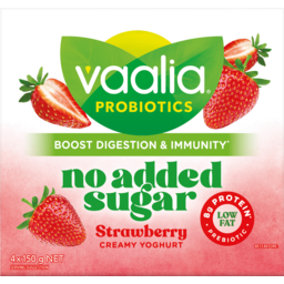 Photo of Vaalia No Added Sugar Creamy Strawberry Yoghurt