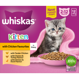 Photo of Whiskas Kitten Chicken With Gravy Mvms 12.0x85g