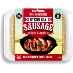 Photo of BYRON BAY SAUSAGE Sage & Apple Sausage Plant Based