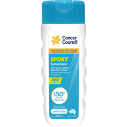Photo of Cancer Council Sport Dry Touch & Sweat Resistant Lotion Spf50+ 200ml