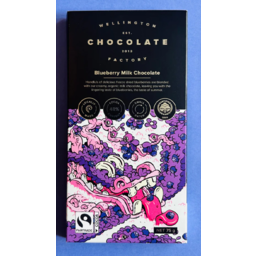 Photo of Wellington Chocolate Factory Blueberry Milk Chocolate 75g