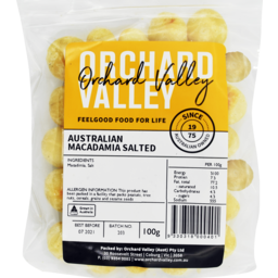 Photo of Orchard Valley Macadamia Salted 100gm