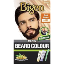 Photo of Bigen Men's Bread Color - Dark Brown 40g