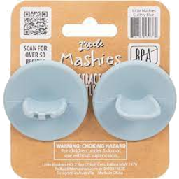Photo of Silicone Distractor Cutlery Dusty Blue 1 - Little Mashies