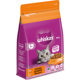 Photo of Whiskas® 1+ Years Adult Dry Cat Food With Chicken & Rabbit Bag