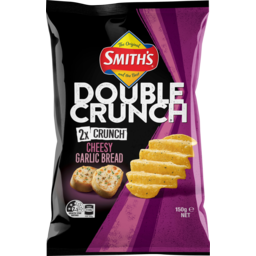 Photo of Smiths Double Crunch Cheesy Garlic Bread Crinkle Cut Chips