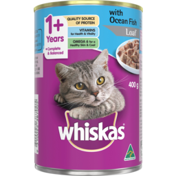 Photo of Whiskas 1+ Years Loaf With Ocean Fish Cat Food 400g