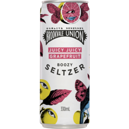 Photo of Brookvale Union Boozy Seltzer Juicy Juicy Grapefruit 4.0% 330ml Can 330ml