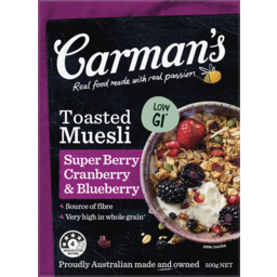 Photo of Carmans Toasted Super Berry Cranberry Blueberry & Goji Muesli