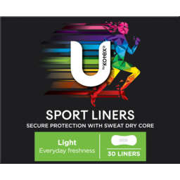 Photo of U By Kotex Sport Panty Liners 30 Pack