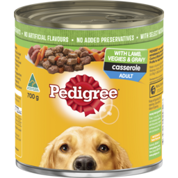Photo of Pedigree Adult Wet Dog Food With Lamb Vegies And Gravy Casserole Can
