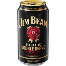Photo of Jim Beam Black & Cola Double Serve Can 6.9% 375ml