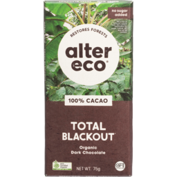 Photo of ALTER ECO Org Total Blackout Dark Choc 75g