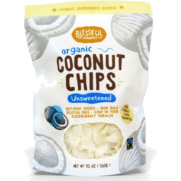 Photo of BLISSFUL ORGANIC COCONUT CHIPS NATURAL 150G