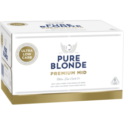 Photo of Pure Blonde Premium Mid Ultra Low Carb 24 X 355ml Bottles 24.0x355ml