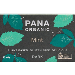 Photo of Pana Organic Plant Based Gluten Free Mint Dark Chocolate 45g
