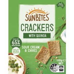 Photo of Sunbites Sour Cream & Chives With Quinoa Crackers 110g